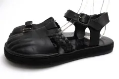 ロエベ／LOEWE サンダル シューズ 靴 メンズ 男性 男性用 レザー 革 本革 ブラック 黒 0010238020 Toe Ring Molded Feet Espadrille Sandalsのサムネイル