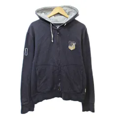 アルマーニ ジーンズ ARMANI JEANS ジップアップ パーカー ロゴ Y2K フーディ L 紺 ネイビー 1201 IBO86のサムネイル