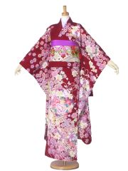 七五三 7歳 120cm ポリエステル 紫色 袋帯 草履バック付 - メルカリ