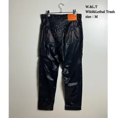 W.&L.T Wild&Lethal Trash 00s italy archive shiny nylon pants M ウォルター イタリア製 光沢 ナイロンパンツ うなぎステッチ パクパク W&LT Walter Van Beirendonckのサムネイル