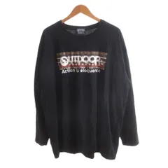 アウトドアプロダクツ OUTDOOR PRODUCTS Tシャツ 長袖 ロゴプリント ラウンドネック 4L 黒 ブラック /SJのサムネイル
