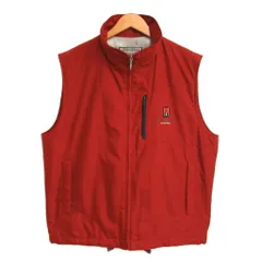 マンシングウェア MUNSINGWEAR パフベスト ロゴ スタンドカラー 中綿 L 赤 レッドのサムネイル