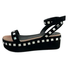 giuseppe zanotti(ジュゼッペザノッティ) サンダル 39 レディース - 黒 ウェッジソール/ビジューのサムネイル