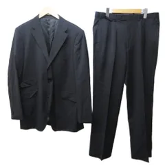 バーバリーブラックレーベル BURBERRY BLACK LABEL スーパー120's シングルスーツ セットアップ ウール ジャケット パンツ 総裏 段返り 3B 本切羽 42 約L IBO85 1211