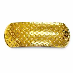 極美品△LOUIS VUITTON ルイヴィトン M80277 バレッタ ナノグラム ー ヘアアクセサリー 髪留め ヘアクリップ  ゴールド イタリア製 レディース 箱・保存袋付きのサムネイル
