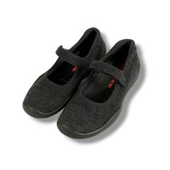 Prada Sport ballet flats　Merry Jane Shoes Wool Tweed Gray Size 37
