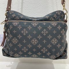 極美品 russet モノグラム デニム 2way ショルダー ハンド バッグ