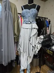 (新品) ロング スカート グレーのサムネイル