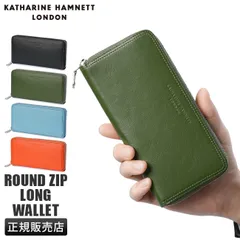 【メーカー正規品】キャサリンハムネット 長財布 メンズ レディース ラウンドファスナー レザー 本革 大容量 KATHARINE HAMNETT LONDON 490-50902のサムネイル