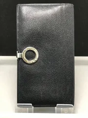 BVLGARI　ブルガリ　長財布　サークルロゴクリップ　レザー　ブラック　5136