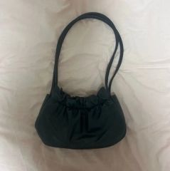 Harrodsハロッズワンショルダーバッグ茶ツイードゴールドチェーン 