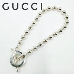 美品🌻GUCCI ボールチェーン シルバー ブレスレット 約17㎝ Y