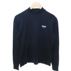 プラダ PRADA 美品 現行 トライアングルロゴ Tシャツ カットソー 長袖 ラバータグ 三角ロゴ S 紺 ネイビー /HW ■AO1のサムネイル