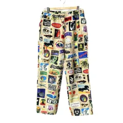 シュプリーム SUPREME GORE-TEX stickers pant ゴアテックス ステッカー パンツ テーパードパンツ イージー 総柄 S ベージュ マルチカラーのサムネイル