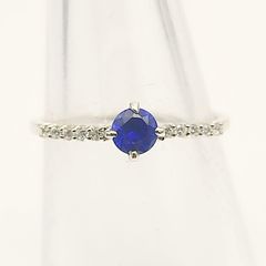 [Excellent Condition] ete Sapphire Ring, Silver 925, Size 11, 0.9g