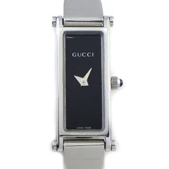 グッチ GUCCI 腕時計 ブレスウォッチ 1500L レクタンギュラー ブラック文字盤 ホースビット クラスプ SS クオーツアナログ 【中古】のサムネイル