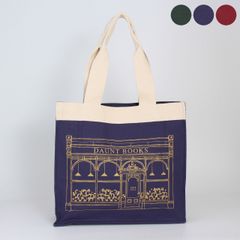 DAUNTBOOKS トートバッグ ゴールド文字 大きめ ネイビー 美品 英国 