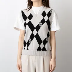 マックスマーラ S MAX MARA レディース ニットベスト CICO 93510232600 005 PEARL/BLACKのサムネイル