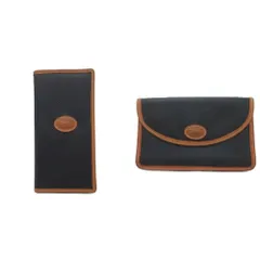 ロンシャン LONGCHAMP 2点セット 長財布 ウォレット ロゴ押印 ボタン 黒 ブラック 茶 ブラウン ■IBO91のサムネイル