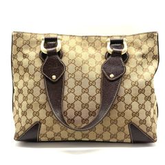 Gucci グッチ GGキャンバストートバッグ ブラウン シェリーライン