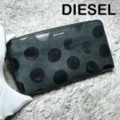 DIESEL ディーゼル 長財布 ラウンドファスナー 水玉模様 ブラックのサムネイル