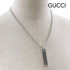 グッチ GUCCI ロゴ 喜平チェーン ネックレス Ag925 希少 グッチ GUCCI Gロゴ プレートネックレス Ag925 喜平チェーン - メルカリ
