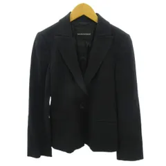 エンポリオアルマーニ EMPORIO ARMANI テーラードジャケット 総裏 シングル ピークドラペル ウール 40 黒 ブラック 0306 IBO90のサムネイル