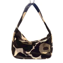 マリメッコ marimekko ハンドバッグ 総柄 白 ホワイト 黒 ブラック ■GY99のサムネイル