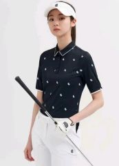 St ANDREWS WOMEN スクエアロゴジャガード半袖シャツ 新品タグ付