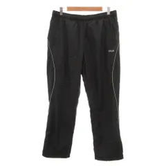 フィラ FILA タグ付き パンツ ジャージ L 黒 ブラック イージー サイドライン フルレングス /NU ■ECF004のサムネイル