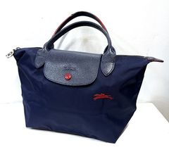 LONGCHAMP ロンシャン ル・プリアージュ トートバッグ ネイビー 赤