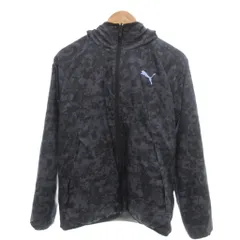 プーマ PUMA リバーシブル ジャケット XL 紺 ネイビー 黒 ブラック カモフラージュ柄 長袖 /YF ■GY74