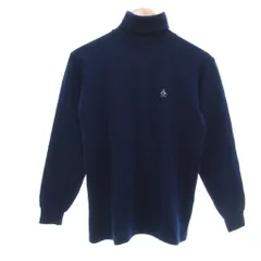 マンシングウェア MUNSINGWEAR タートルネック M 紺 ネイビー タートルネック 長袖 ロゴ刺繍 /SC ■ECF003のサムネイル