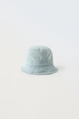 ZARA ザラ ウォッシュド デニム バケットハットのサムネイル