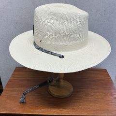 夏本番✨天然素材】45R カウボーイハット ベージュ サイズ59 収納袋 