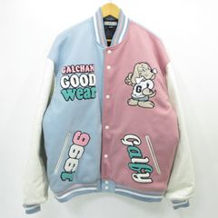 美品】GALFY 刺繍スタジャン 青・ピンク - メルカリ