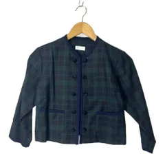 ディオール Dior Dior junior ジャケット ノーカラー チェック 130 グリーン ■GY06のサムネイル