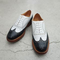 極美品Church's チャーチコンビシルバーフルブローグBURWOOD38 - メルカリ