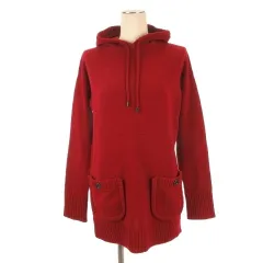 バーバリー ロンドン BURBERRY LONDON ニット パーカー 長袖 セーター 1 レッド 260409Eのサムネイル