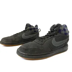 歴代の名作を思わせるディテール!【NIKE】ナイキ COURT BOROUGH MID PREM ミドルカット スニーカー スポーティ シューズ ブァッファローチェック柄 ブラック メンズ 25.0cm/M47381UUのサムネイル
