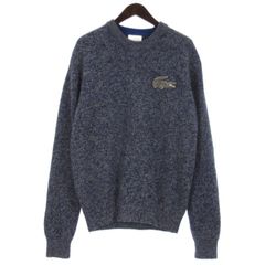 美品 ラコステ サマーニット 半袖セーター コットン M ネイビー 