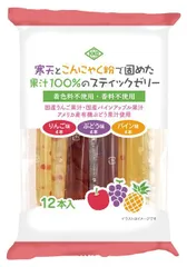 寒天トコンニャク粉スティックゼリー(リンゴブドウパイン)192g(16g×12本) ×1個のサムネイル