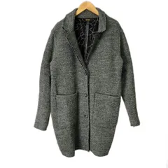ディーゼル DIESEL ニットコート チェスター ミドル丈 ウール XS グレーのサムネイル