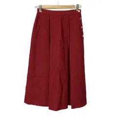 カルバンクライン CALVIN KLEIN ひざ丈 スカート ウール タック オールド 9 レッドのサムネイル