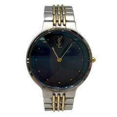 ☆電池交換済☆ イヴサンローラン Yves Saint Laurent 2針 黒 - メルカリ