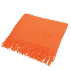 エルメス HERMES SELLIER PARIS マフラー ストール フリンジ 大判 カシミヤ オレンジ ☆AA★のサムネイル
