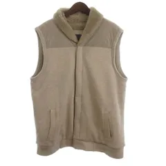 アルマーニエクスチェンジ A/X ARMANI EXCHANGE ボアベスト 前開き フラップボタン 切替 ベージュ XLのサムネイル