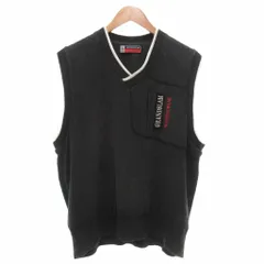 マンシングウェア MUNSINGWEAR ベスト ニット 9 グレー Vネック ロゴ刺繍 /NU ■ECF003のサムネイル