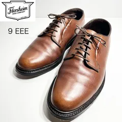 【希少US製】Florsheim IMPERIAL プレーントゥ シボ革 9 3E（約27cm）97623のサムネイル