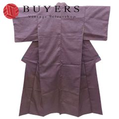 未使用しつけ糸付 正絹 大島紬 藤色薄紫 身丈151 裄62.5リメイク生地に